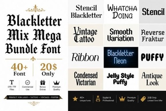 Craft Epic Projects with Blackletter Mega Bundle Fonts