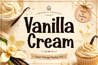 Creative Font Pairing: Design with Vanilla Cream Font